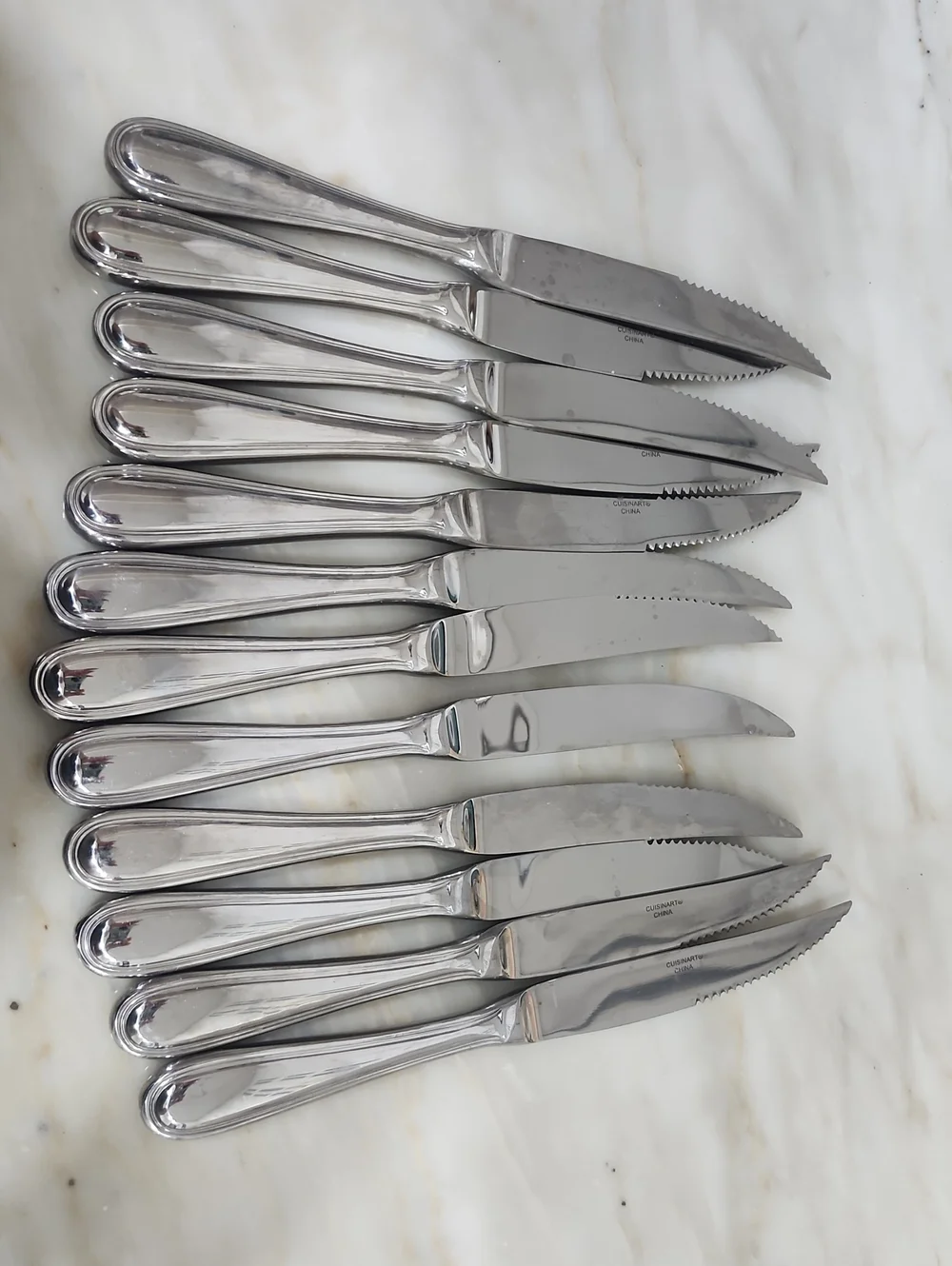 Cuisinart Stainless Steel Serrated Dinner Knife Set – Silver Set Of 12